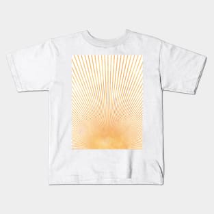 Abstract orange sun rays Kids T-Shirt